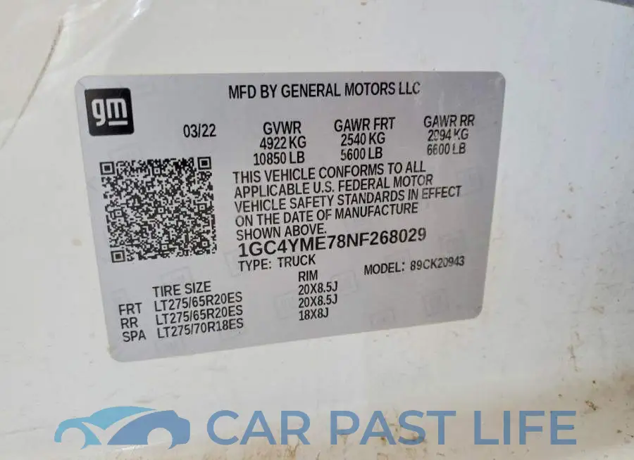 1GC4YME78NF268029# 13