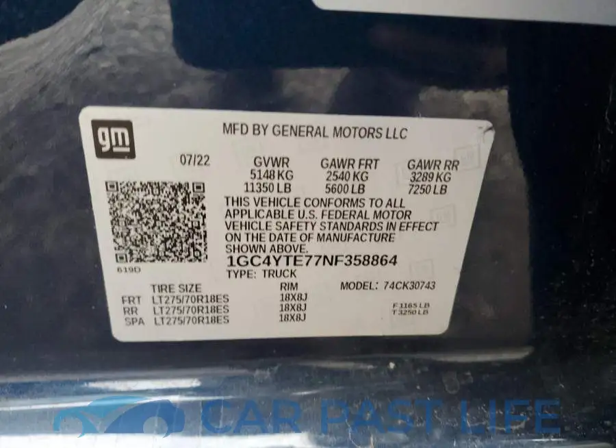 1GC4YTE77NF358864# 12