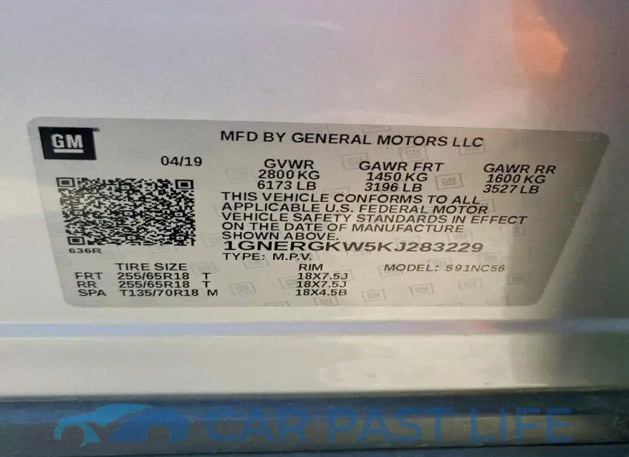 1GNERGKW5KJ283229# 13