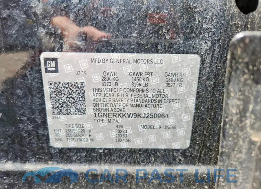 1GNERKKW9KJ250964# 13