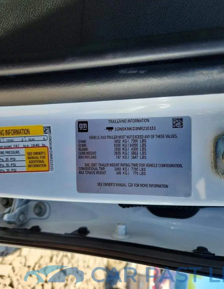 1GNSKNKD3NR210151# 13