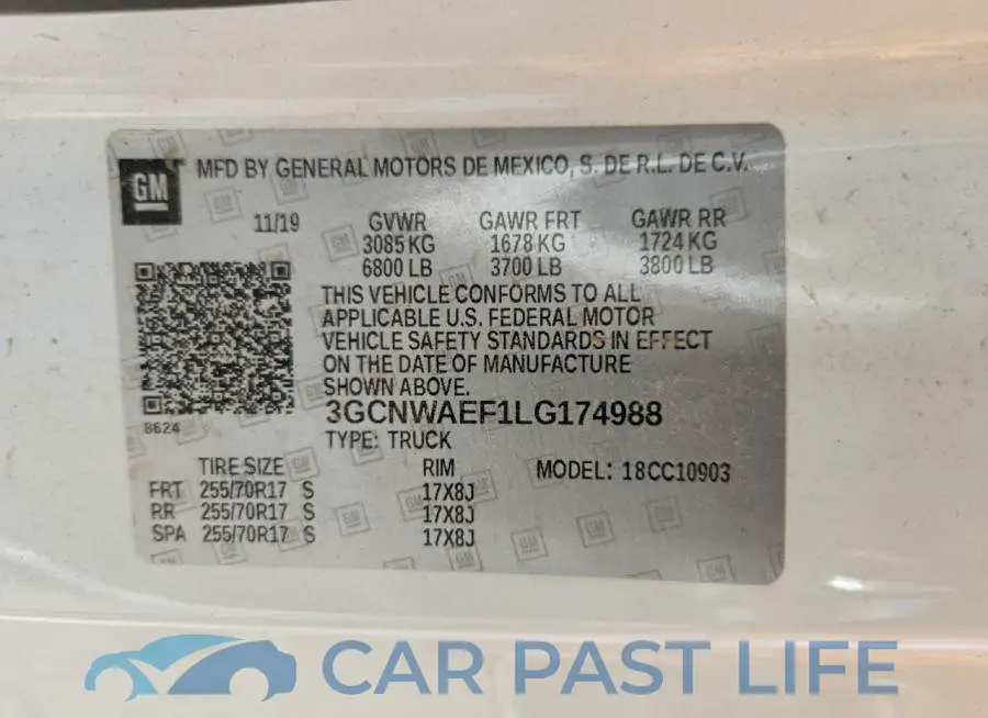 3GCNWAEF1LG174988# 11