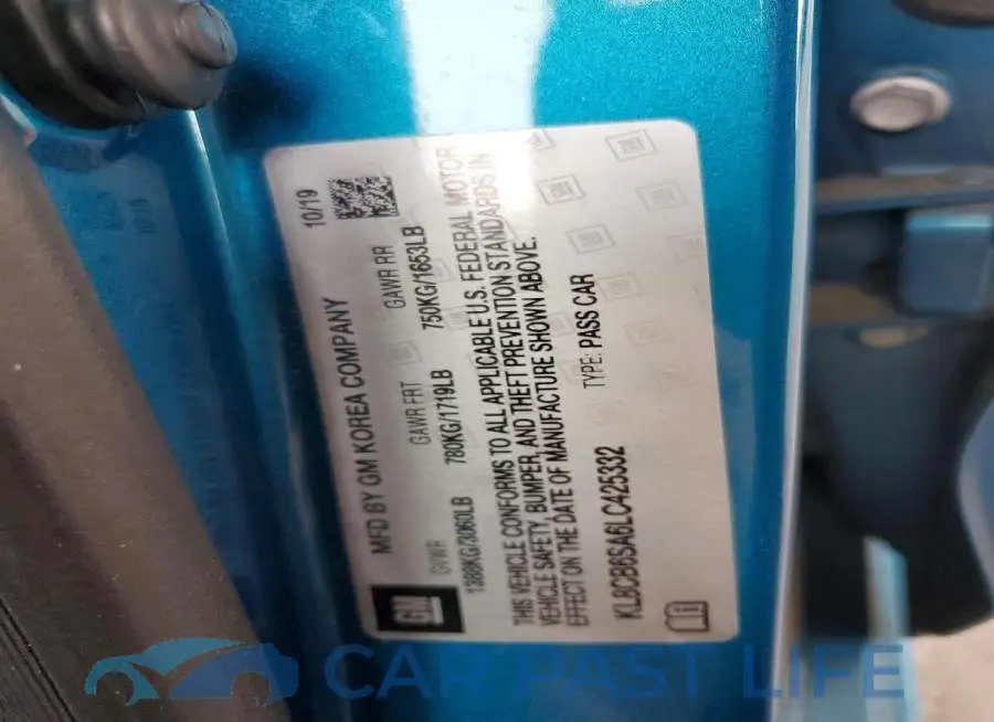 KL8CB6SA6LC425332# 12