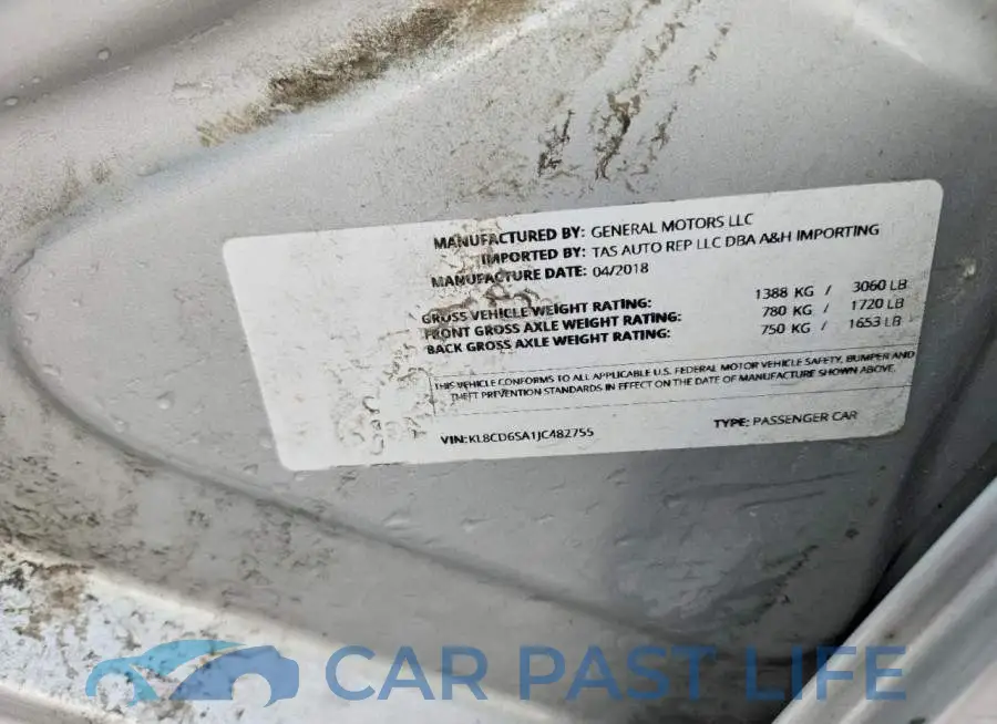 KL8CD6SA1JC482755# 12