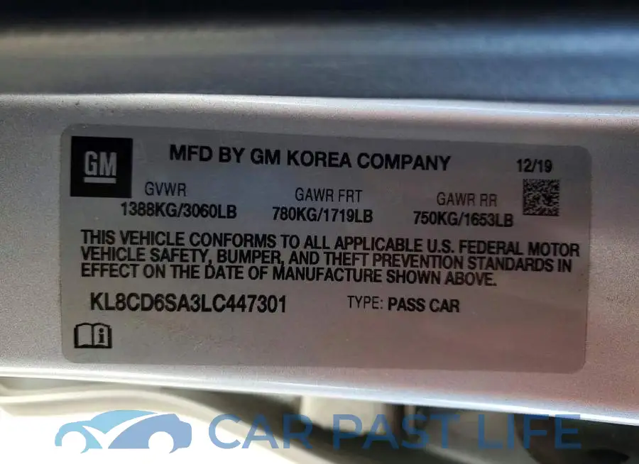 KL8CD6SA3LC447301# 12