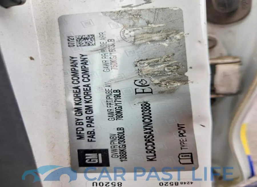 KL8CD6SAXNC003884# 12