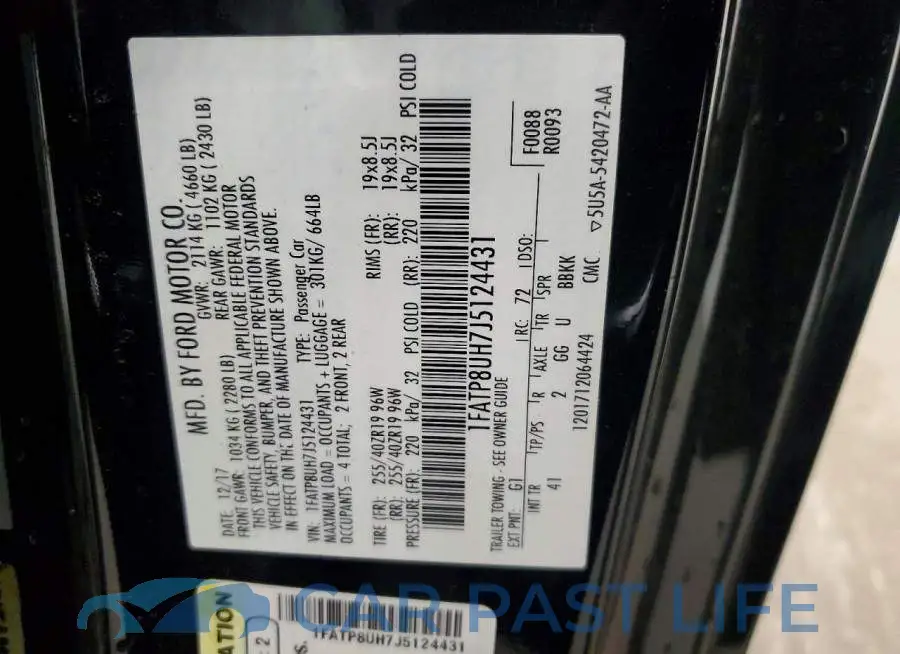 1FATP8UH7J5124431# 13