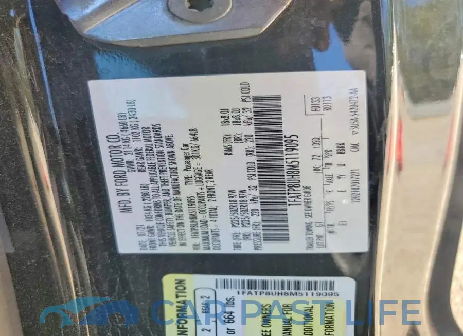 1FATP8UH8M5119095# 12