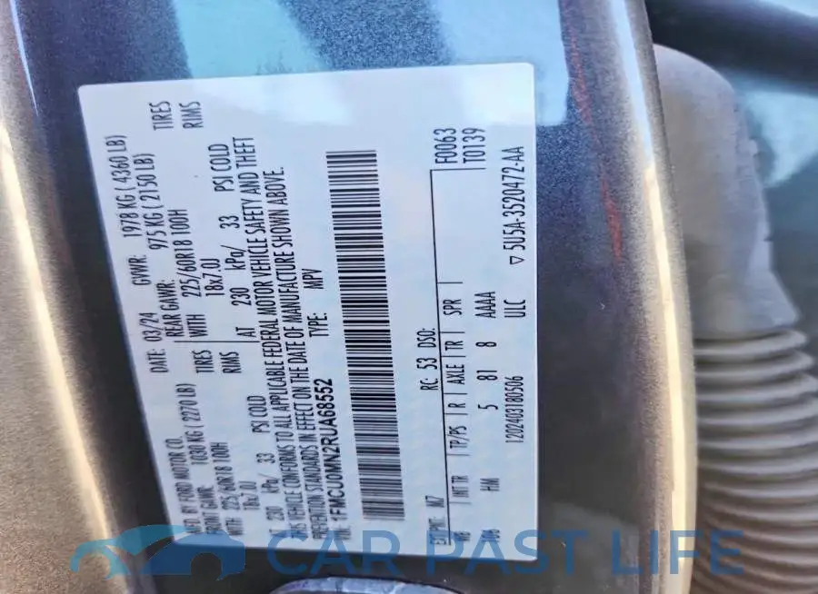 1FMCU0MN2RUA68552# 13