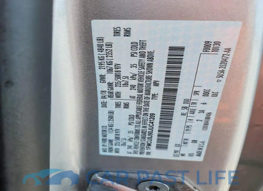 1FMCU9J90JUC41209# 13