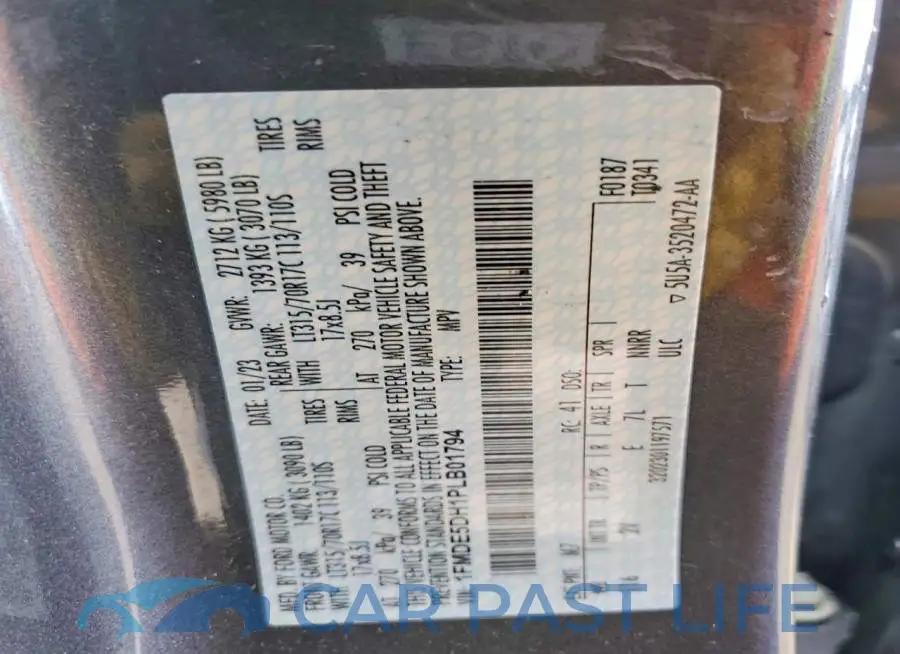 1FMDE5DH1PLB01794# 12