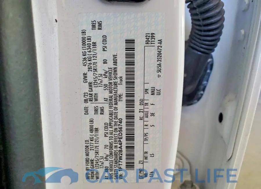 1FT7W2BA4PED56740# 12