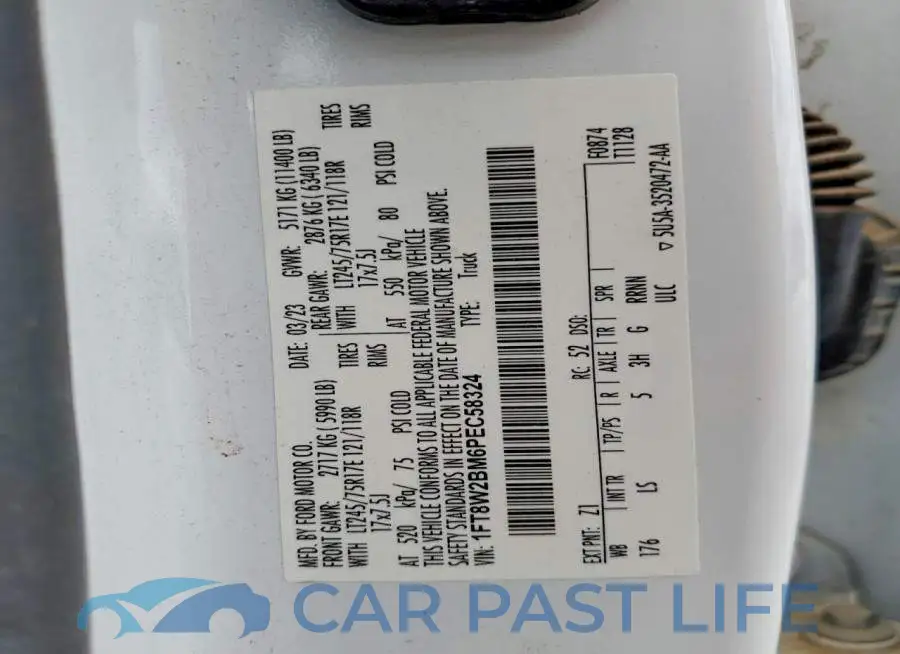 1FT8W2BM6PEC58324# 12