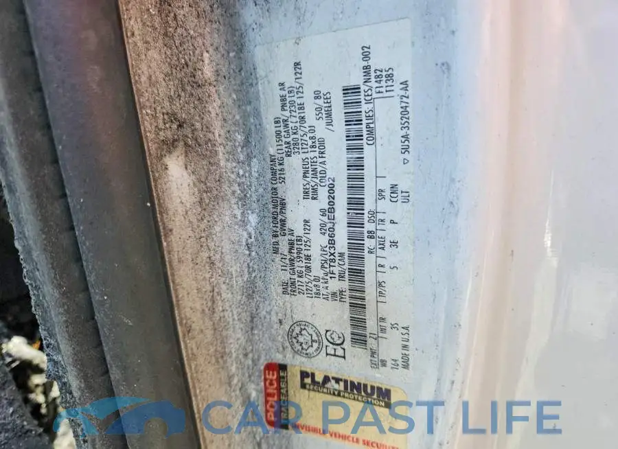 1FT8X3B60JEB02002# 12