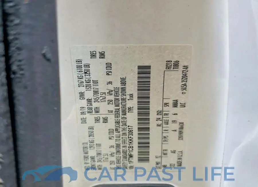 1FTMF1CB1KKF30617# 12