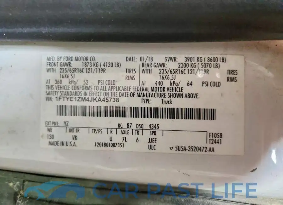 1FTYE1ZM4JKA45738# 14