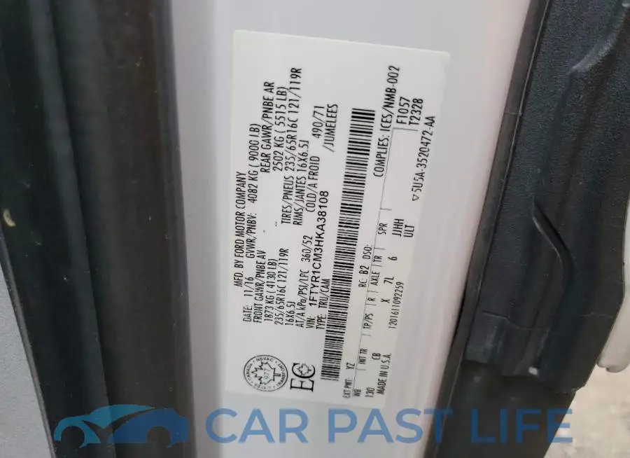 1FTYR1CM3HKA38108# 14