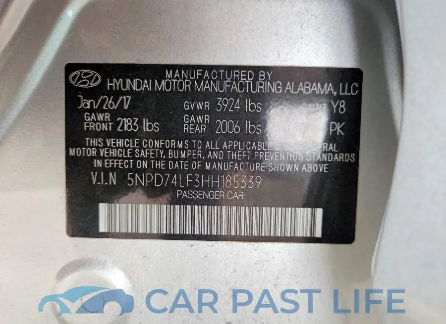 5NPD74LF3HH185339# 13
