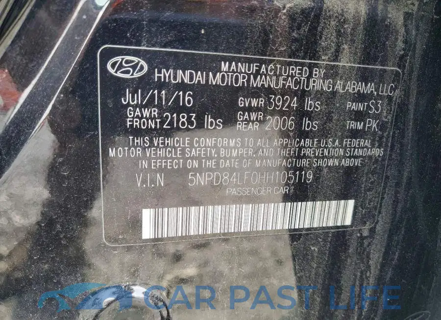 5NPD84LF0HH105119# 13