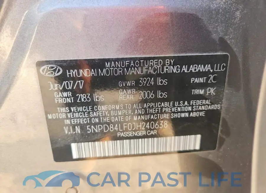 5NPD84LF0JH240638# 12