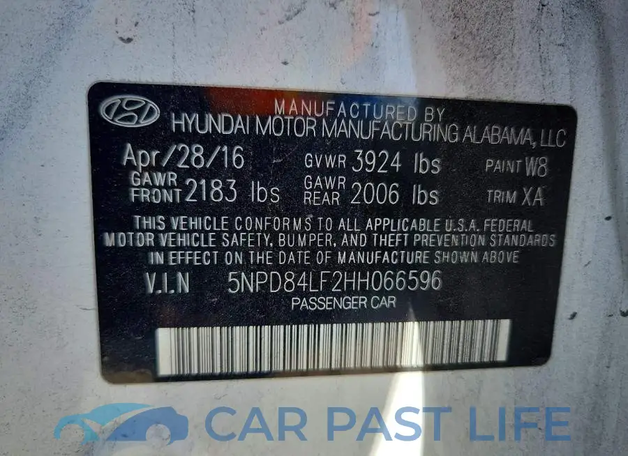 5NPD84LF2HH066596# 12