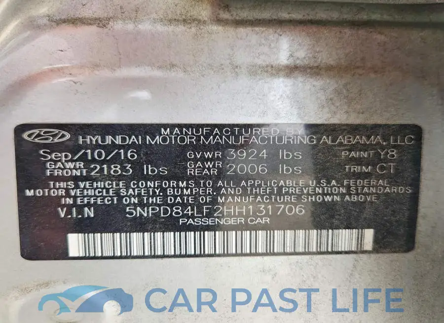 5NPD84LF2HH131706# 13