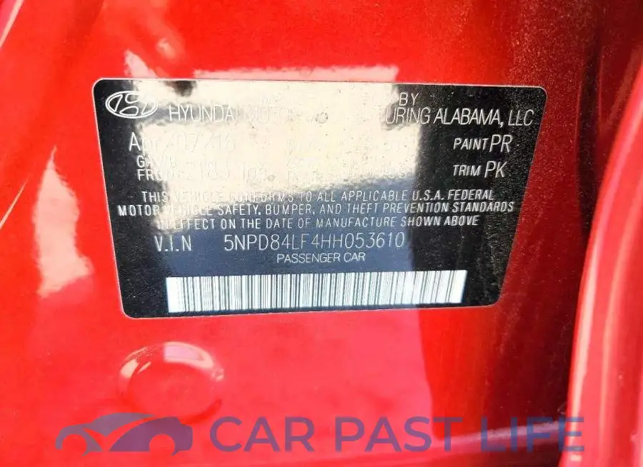5NPD84LF4HH053610# 12