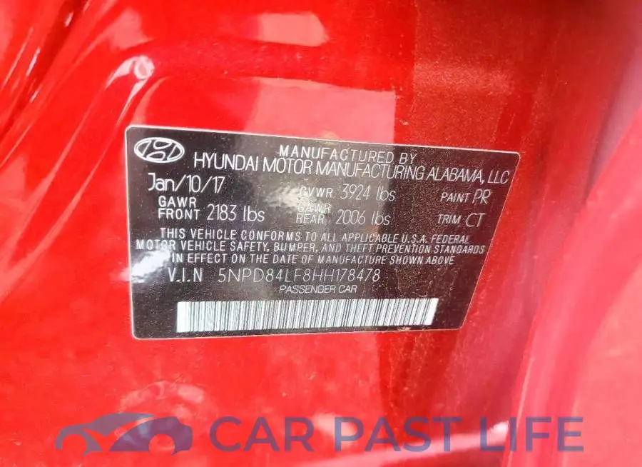 5NPD84LF8HH178478# 12