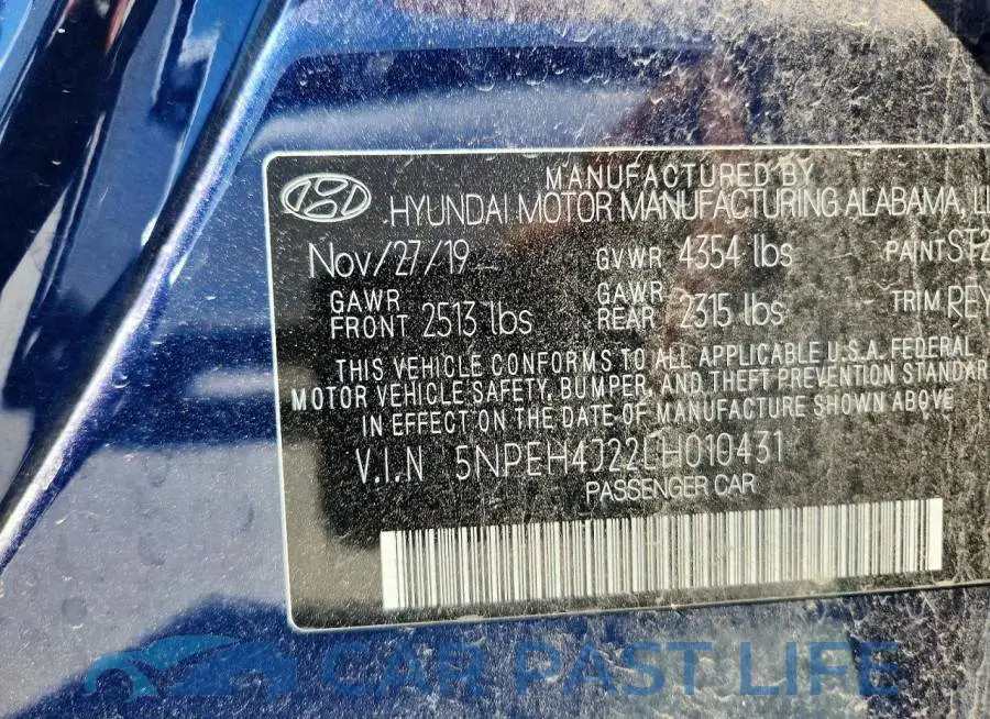5NPEH4J22LH010431# 12