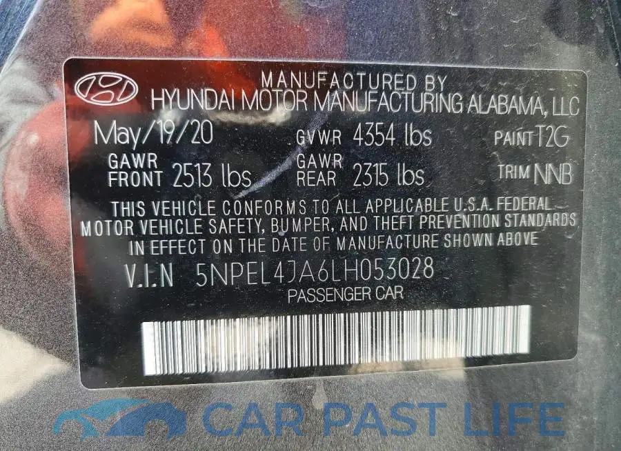 5NPEL4JA6LH053028# 13