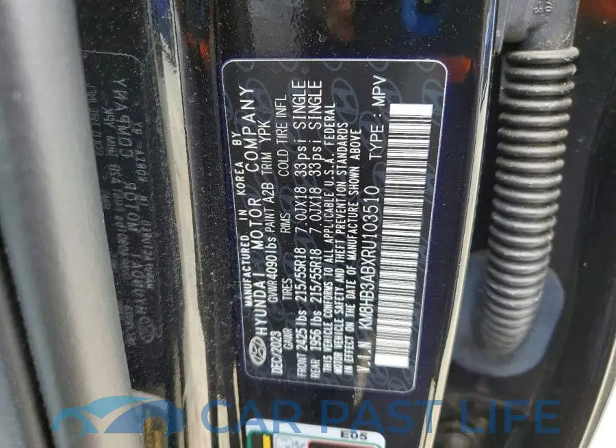 KM8HB3ABXRU103510# 12