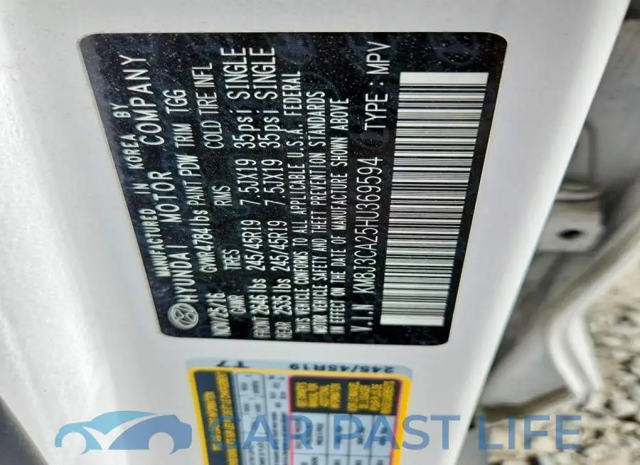 KM8J3CA25HU369594# 13