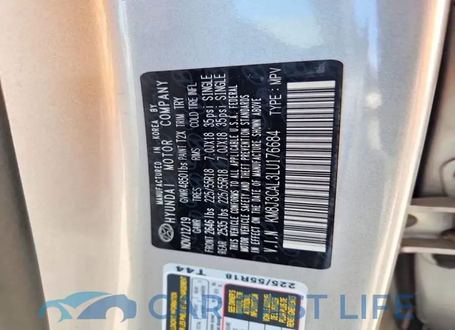 KM8J3CAL3LU176684# 13