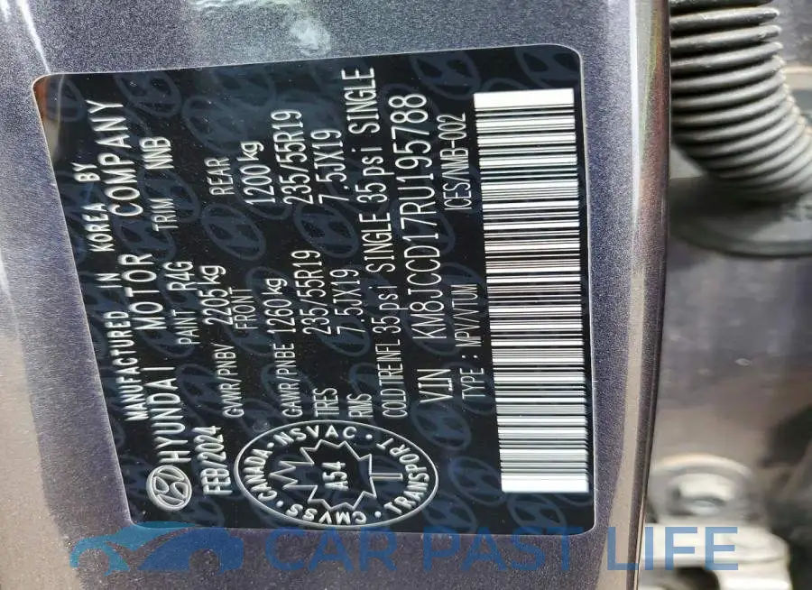 KM8JCCD17RU195788# 13