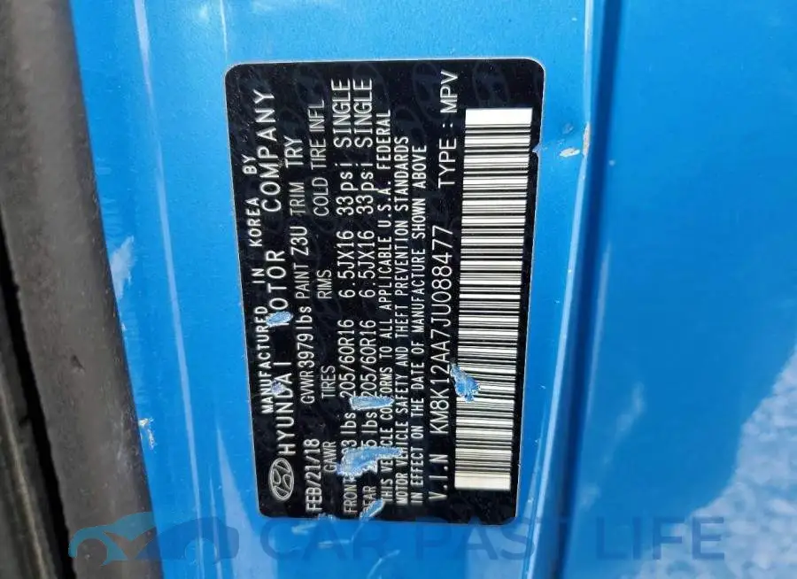 KM8K12AA7JU088477# 12