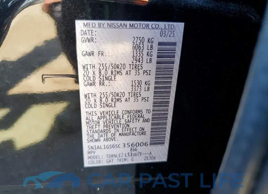 5N1AL1GS6SC356006# 13