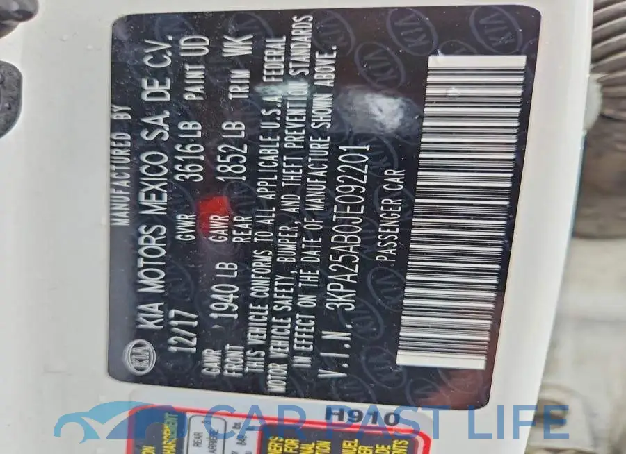 3KPA25AB0JE092201# 12
