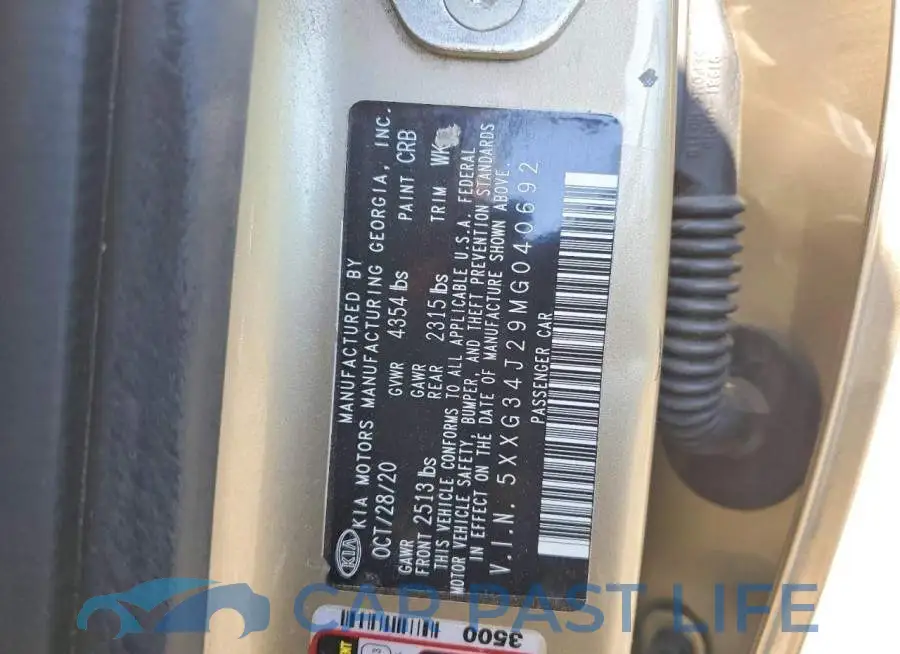 5XXG34J29MG040692# 12
