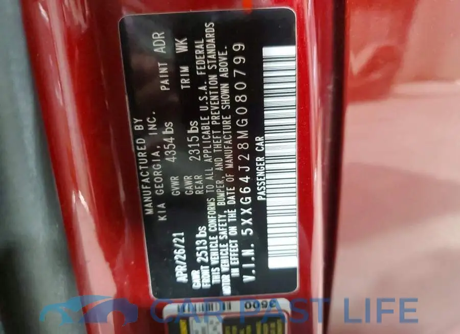 5XXG64J28MG080799# 12