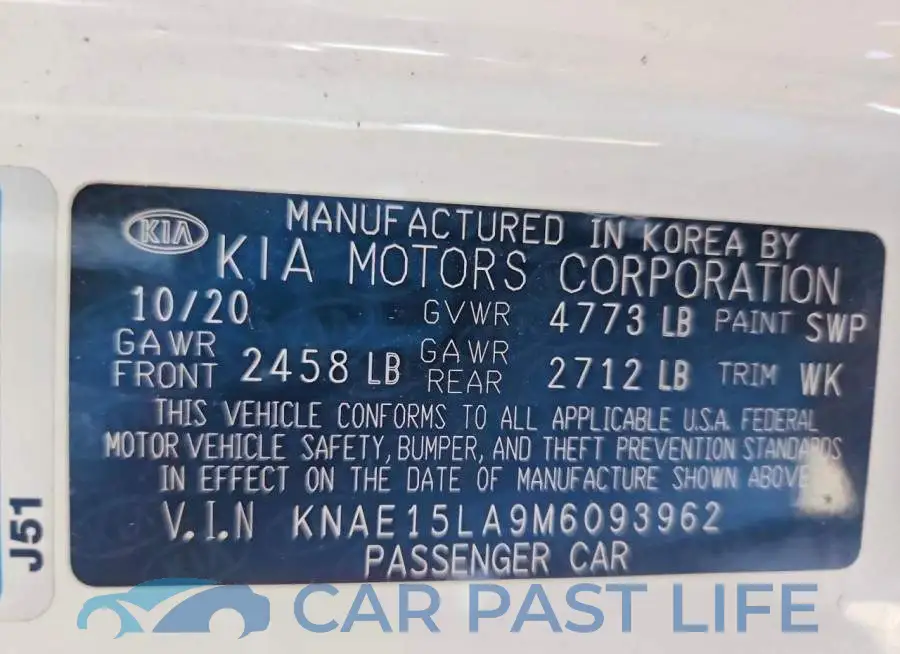 KNAE15LA9M6093962# 12