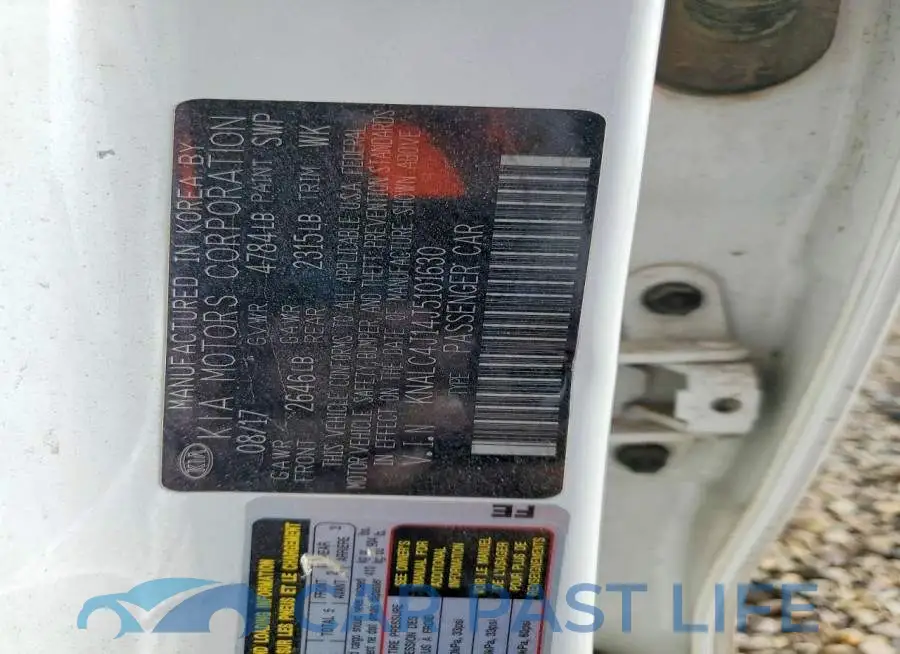 KNALC4J14J5101630# 12