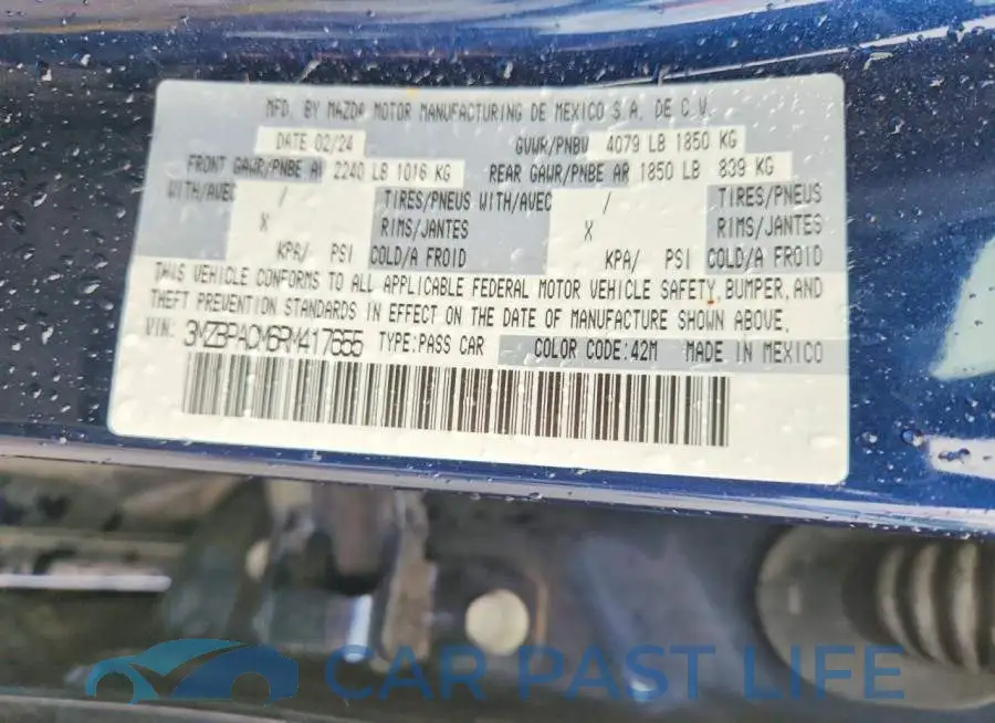 3MZBPACM6RM417655# 12