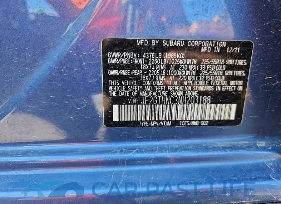 JF2GTHNC3NH203188# 12