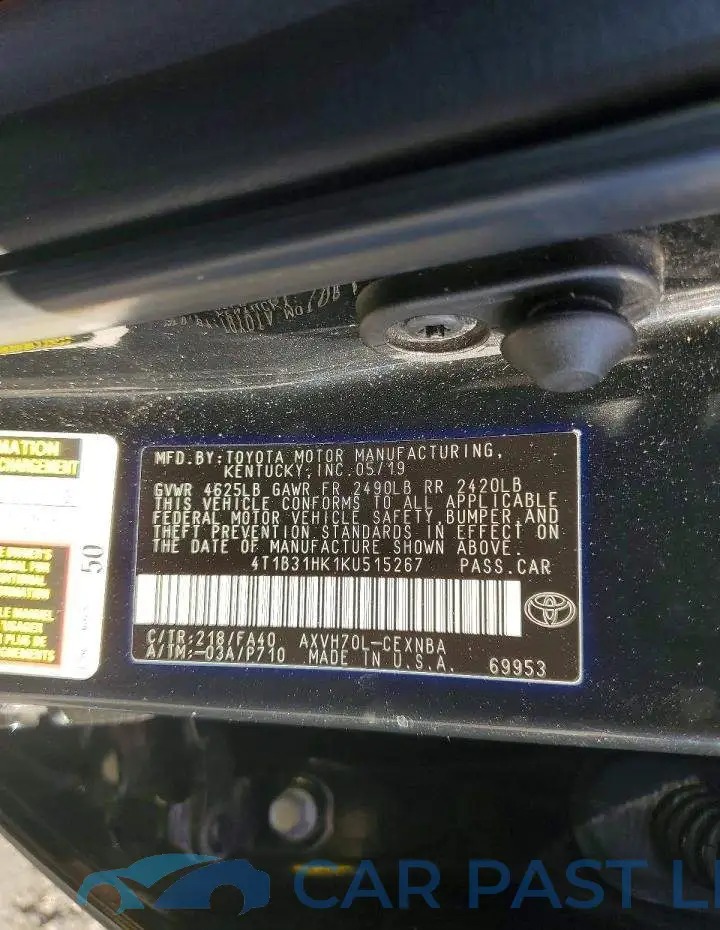 4T1B31HK1KU515267# 12