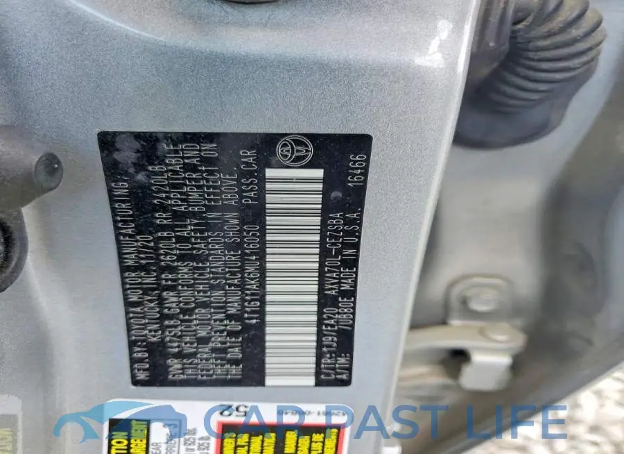 4T1G11AK6MU416050# 12