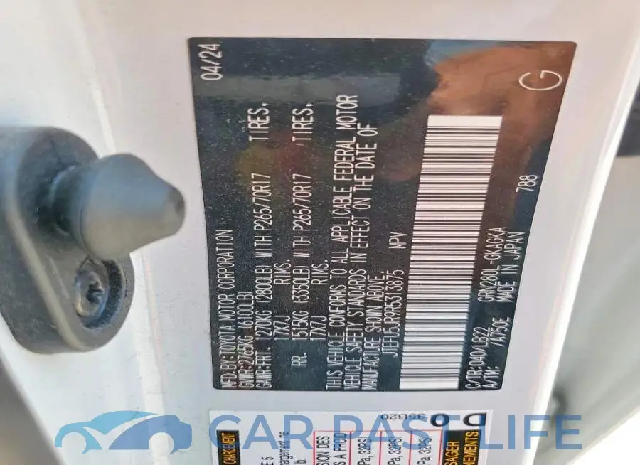 JTEFU5JR9R5313875# 13