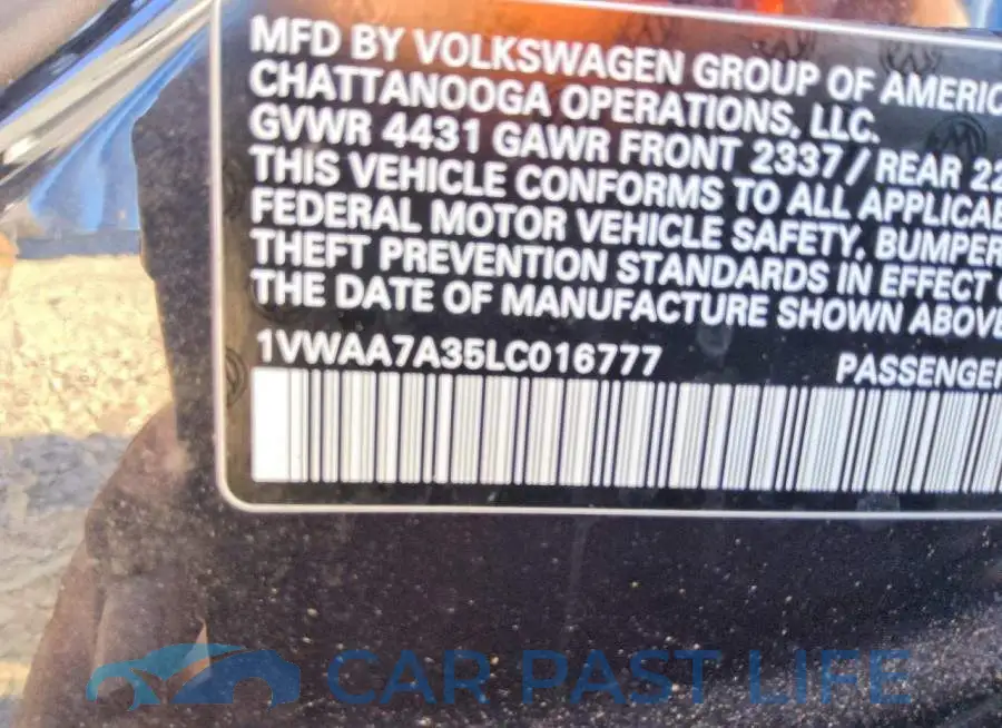1VWAA7A35LC016777# 12