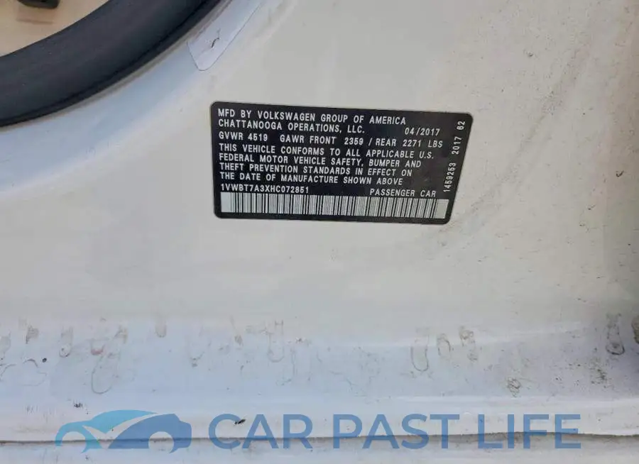1VWBT7A3XHC072851# 12