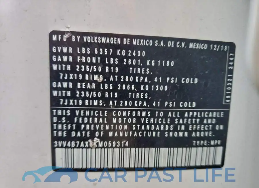 3VV4B7AX6KM059314# 14