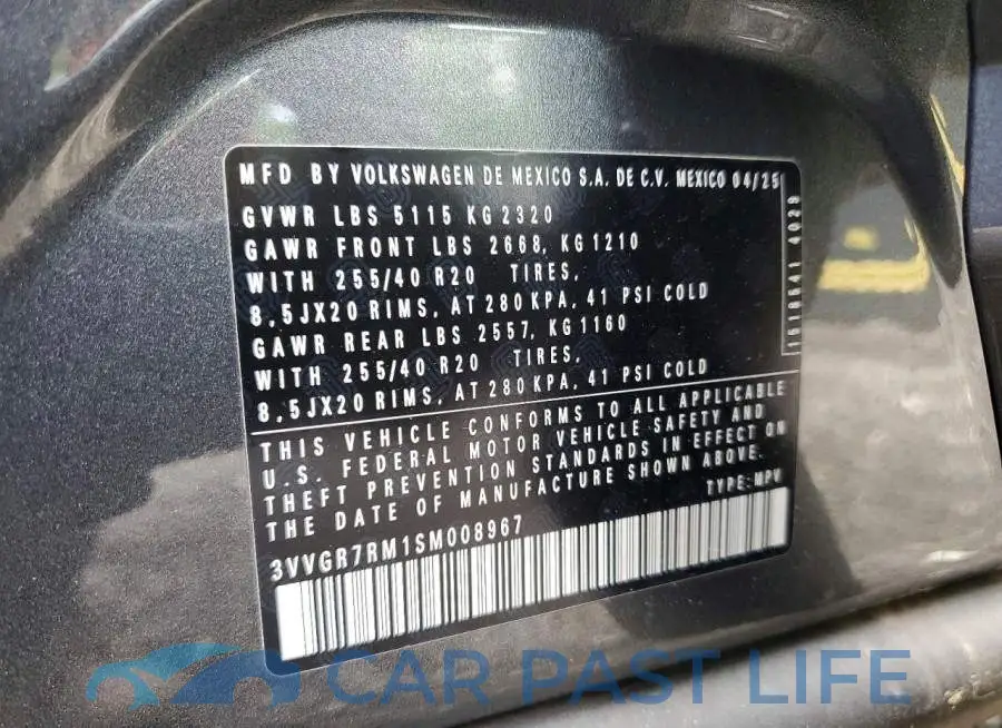 3VVGR7RM1SM008967# 13